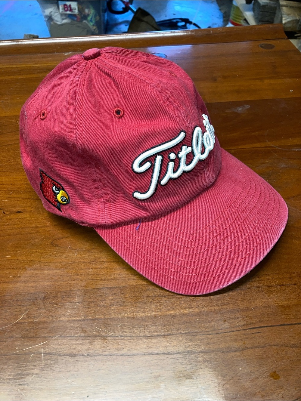 VTG Titleist Hat Louisville Cardinals Red Strap Back  NCAA Golf '47 Brand